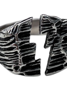 Syou男女通用不锈钢小众复古戒指