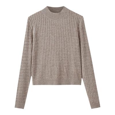 水云间小立领打底针织衫毛衣女修身保暖内搭长袖上衣2025秋冬新款