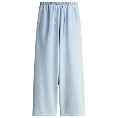 HM女装牛仔裤春季Feather Soft慵懒阔腿牛仔裤1270761