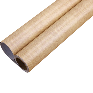 加厚柜子衣柜门贴翻新贴纸自粘墙纸防水装饰墙贴家具黄色原木纹贴