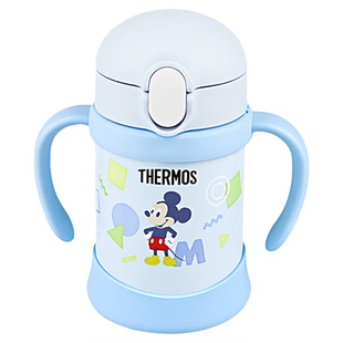 膳魔师儿童吸管杯 日本采购双耳带手柄保温杯 FHI-250ml宝宝水杯