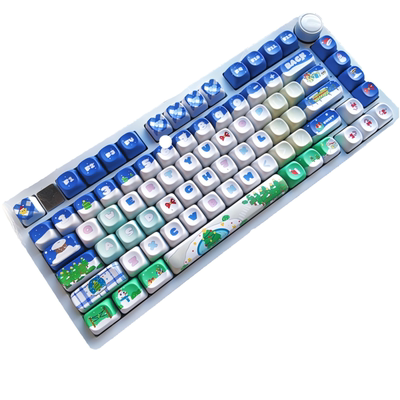 圣诞节冰雪可爱键帽PBT圆润球帽