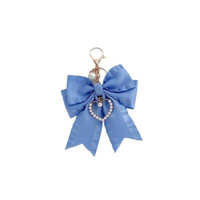原创爱心珍珠蝴蝶结钥匙扣