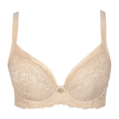 古今文胸3/4蕾丝花边聚拢型薄杯