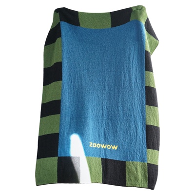 造卧zwow【孟菲斯】格子纹复古中古风加厚半边绒盖毯毛毯午睡毯子