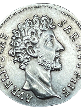 五贤帝奥勒留纯银锁骨链吊坠古币