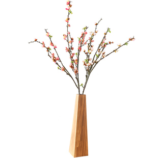 阿楹 新房仿真桃花假花束盆栽 乔迁新年搬家摆件装饰花瓶插花枝条
