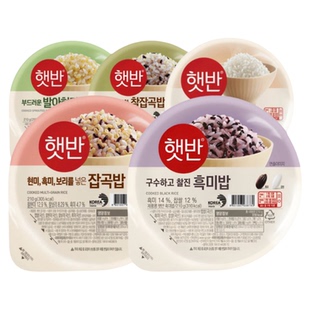 韩国直邮希杰CJ白米饭糙米黑米五谷速食大米饭盒装微波炉加热主食