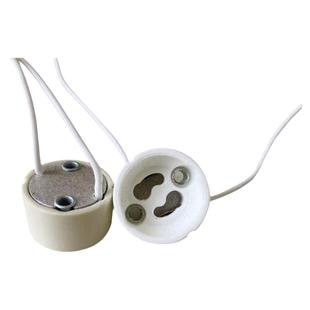 耐高温GU10灯杯灯插座LED灯头底座卤素石英灯融蜡灯烤箱烤炉