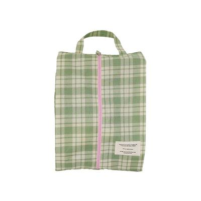 韩国HOTEL827单肩包旅行收纳带条纹方格图案复古实用可分类收纳