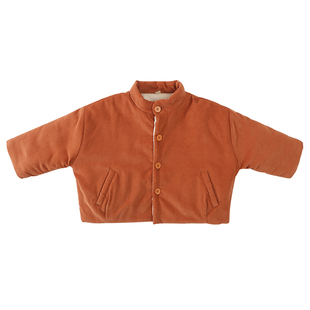 儿童灯芯绒棉衣加绒2025新款加厚男童棉服女童装冬季棉袄宝宝外套