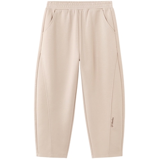 英氏童装儿童休闲长裤春秋新款卫裤男童直筒裤春季纯色中大童裤子