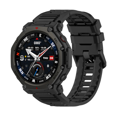 适用于跃我华米AMAZFIT T-Rex 3Pro 手表硅胶表带霸王龙配件smart watch智能电话手表男女士成人腕带防水耐磨