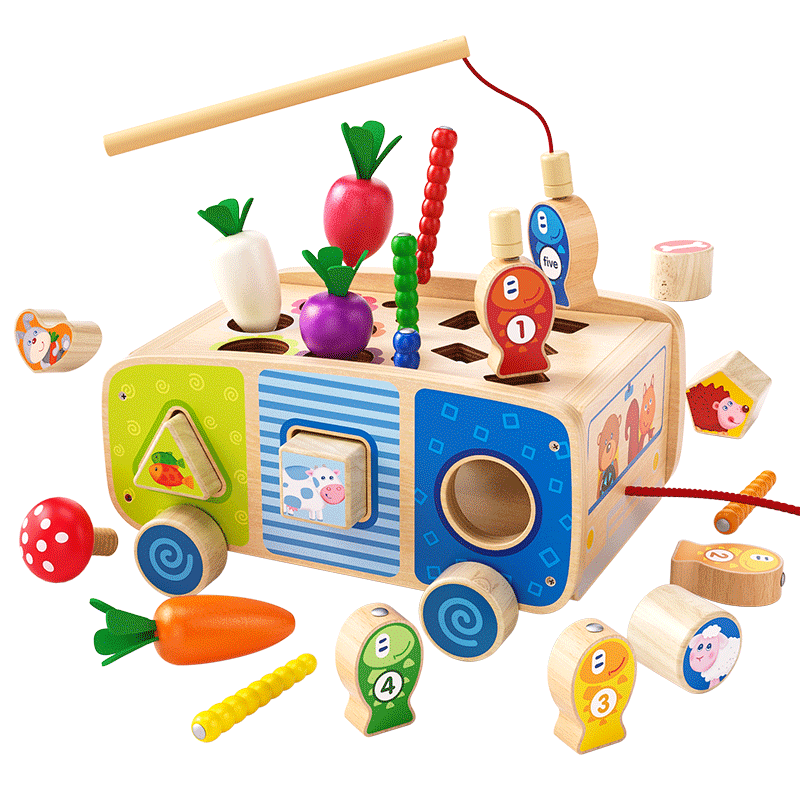 boby早教益智幼童拔萝卜钓鱼玩具