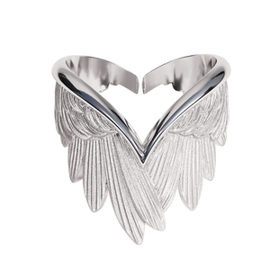 十口二冂新款翅膀情侣戒指女s925银秋冬高级感设计感小众纯银