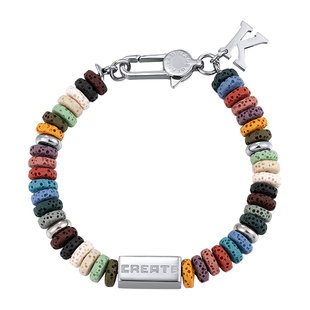 KREAM 原创 彩色火山石手链男嘻哈女拼接CREATE方块 李斯丹妮同款