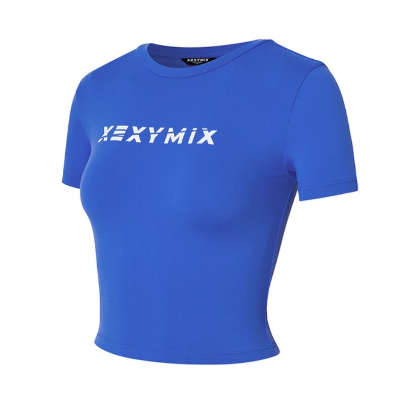 XEXYMIX 宋雨琦同款字母短袖T恤 运动健身圆领 韩国代购 杰克茜
