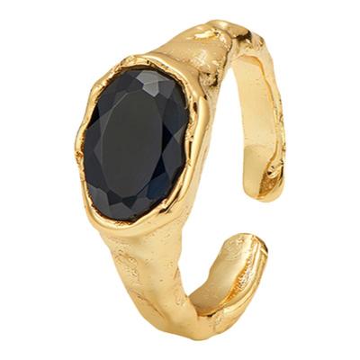 RoundFace砚石戒指女金色