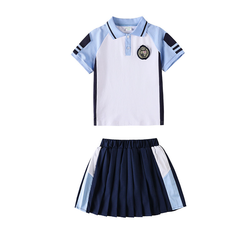 定制校服套装小学生班服短袖儿童毕业照服幼儿园园服教师夏装学院