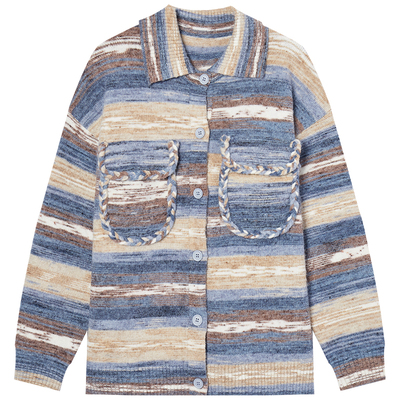 Eptison慵懒风针织开衫外套