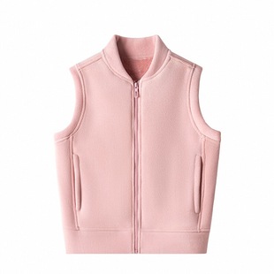 猫人550g重磅保暖马甲女冬季保暖摇粒绒加绒加厚无袖背心外穿上衣