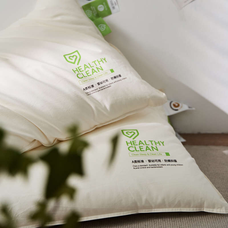 猫叔自用！A类无荧光枕头护颈中低高纯棉枕芯不塌陷不变形一对拍2