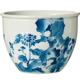 青花手绘茶杯陶瓷缸杯主人杯个人专用家用套装功夫茶具杯喝茶茶盏