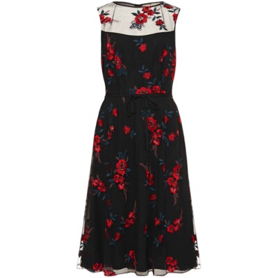 PhaseEight刺绣A字优雅英伦