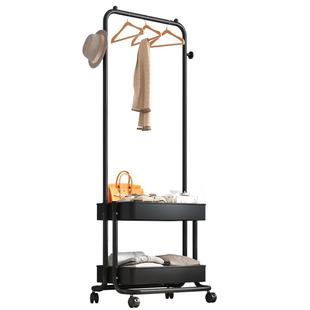 晾衣架落地卧室家用阳台晒衣服架子晾衣杆简易单杆式折叠挂衣架子