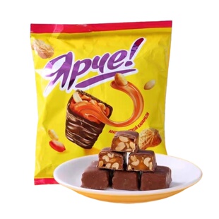 进口KDV黄花生糖巧克力夹心糖果零食拉丝糖特产独立包装新年喜糖