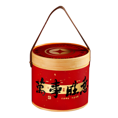 新年礼盒万事胜意抱抱桶空盒