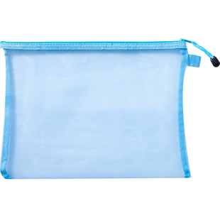 透明文件袋大容量尼龙宿舍文具收纳袋拉链试卷办公资料袋学生笔袋