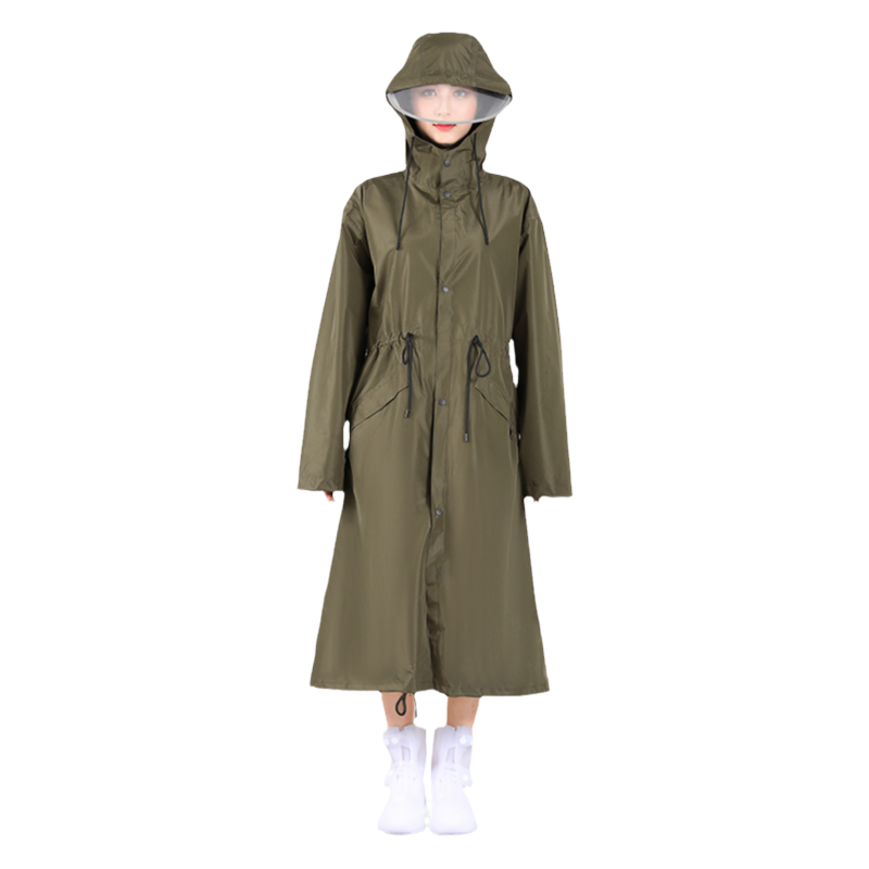 雨衣成人外穿防水男女同款时尚骑行徒步长款风衣全身防雨服暴雨