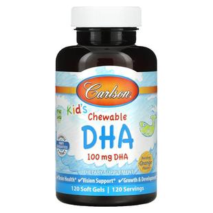 Carlson儿童DHA海藻油眼脑成长胶囊易吸收专注记忆力科学护脑