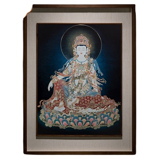 铜师傅 手工錾刻 铜雕画《水月观音》客厅餐厅玄关背景墙装饰画