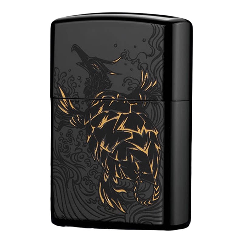 zippo打火机正品山海经文鳐鱼