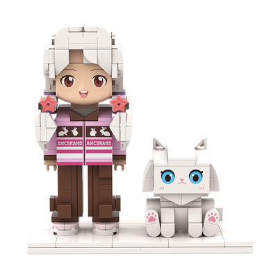 几偶照片定制积木人偶宠物礼物