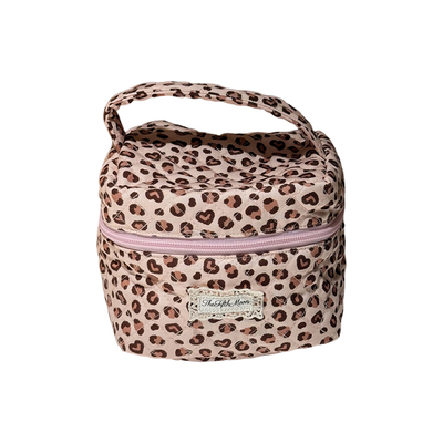 thefifthmoon豹纹绗缝化妆包