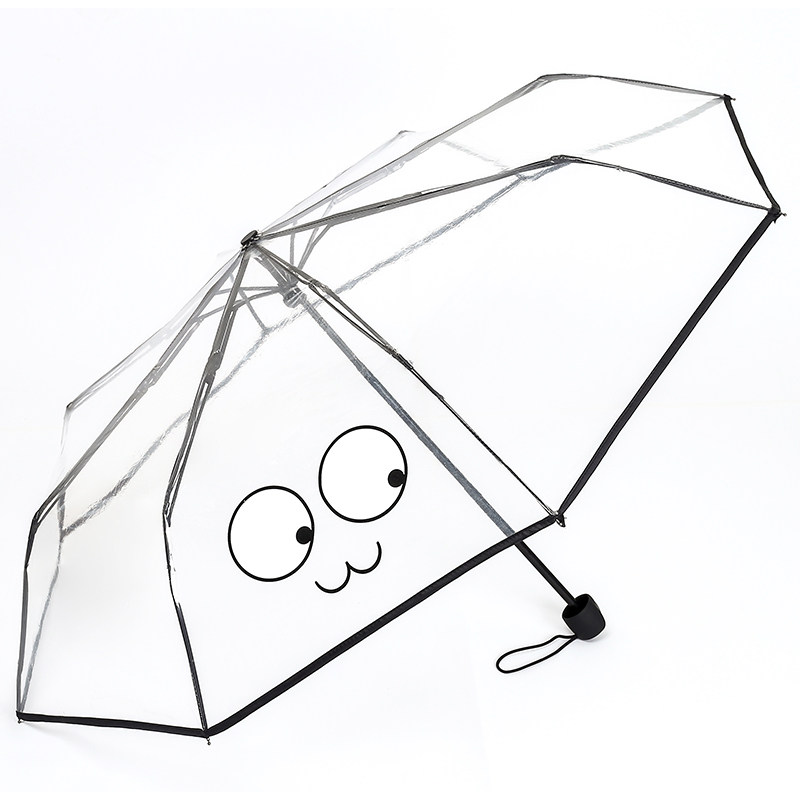 透明雨伞女晴雨两用全自动少女ins可折叠伞大号网红森系复古结实