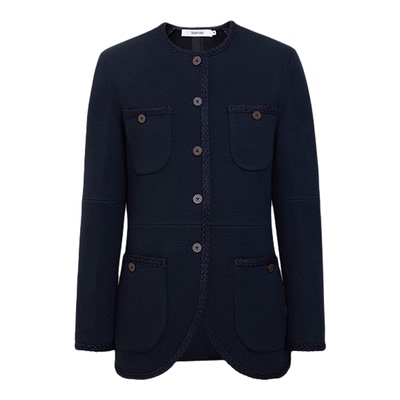 黑色极简高贵超细山羊绒中长大衣