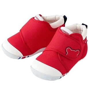 日本制mikihouse学步鞋子男女宝宝板鞋帆布童鞋一二段手工婴幼儿