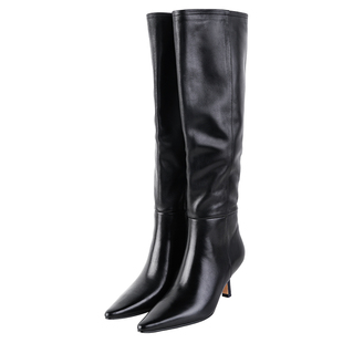 IORE理想矿石设计师原创法式极简精致尖头细跟高跟及膝不过膝长靴