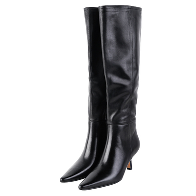 IORE极简尖头细跟高跟及膝靴长靴