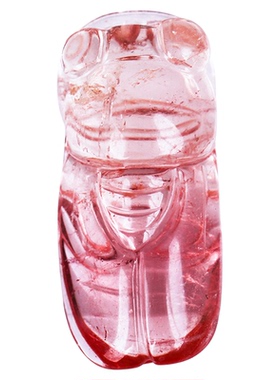 碧玺小动物金龟子红绿精致吊坠