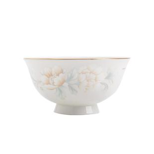 碗家用碗高脚防烫景德镇碗饭碗高级感新款描金饭碗陶瓷餐具吃饭碗