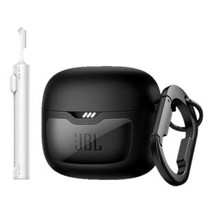 牧行者适用JBL TUNE FLEX2耳机保护壳JBL TUNE FLEX小晶豆磁吸锁扣防摔保护套简约高级半透软附赠挂钩清洁笔