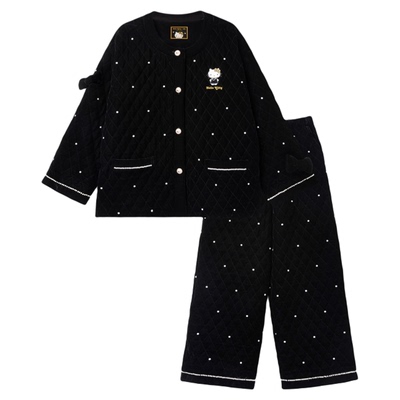 tbh野兽派丝绒绗棉家居服套装