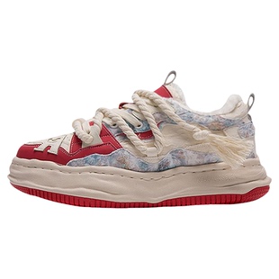 【加绒】RELAXURSELF冬季保暖潮牌百搭男鞋隐形增高情侣厚底鞋子