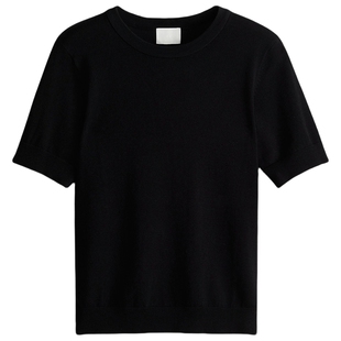 HM女装毛针织衫春季亮红色新年开衫细密针织毛衣上衣1260797