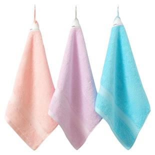 洁丽雅方巾纯棉洗脸家用小毛巾全棉柔软儿童宝宝吸水擦手巾可挂式